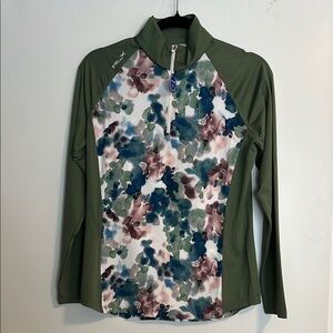 Women's Green and Multicolor Top